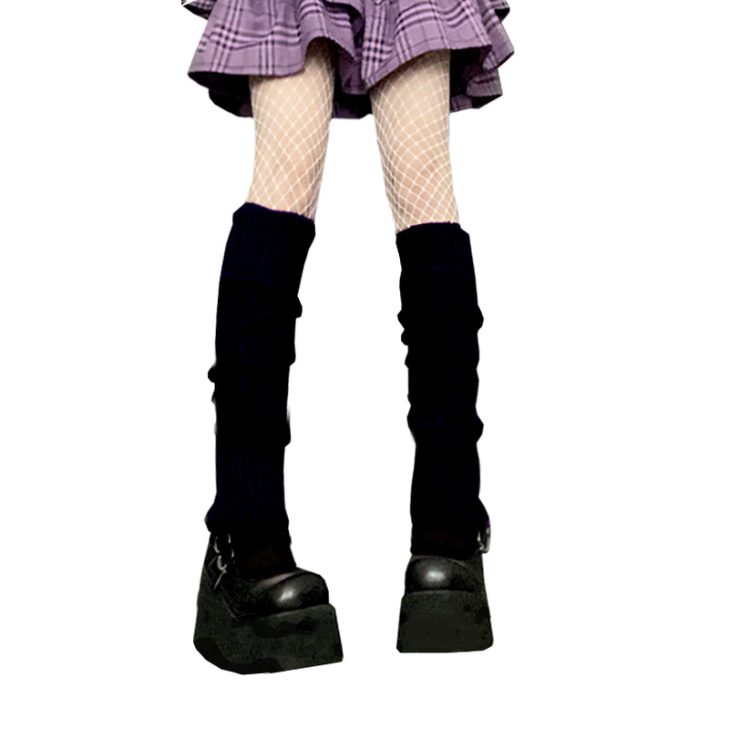 Chaussettes Lolita tricotées pour femmes et filles, couvre-pieds, chauffe-jambes, doux, pour l'automne et l'hiver