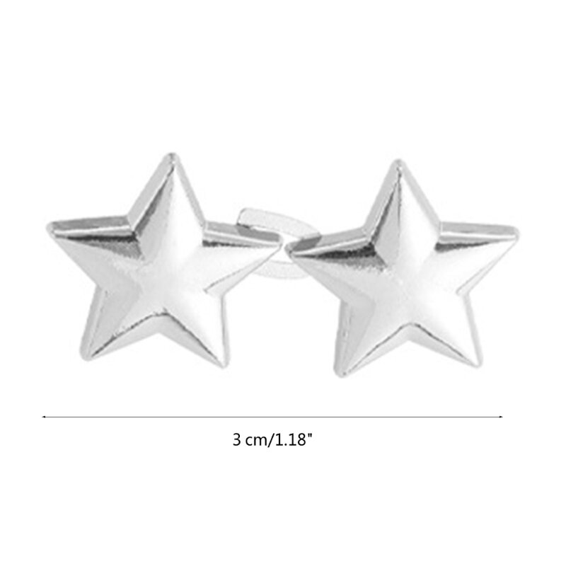 Jean botão pinos botão instantâneo sem costura cintura botão fivela estrela calça pino n7yd
