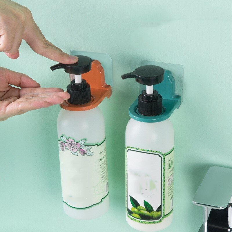 1PC Bottle Holder Hook Seamless Shower Gel Bottle Rack Hanger Self Adhesive Wall Mounted Shampoo Storage Holder Bathroom Bottle