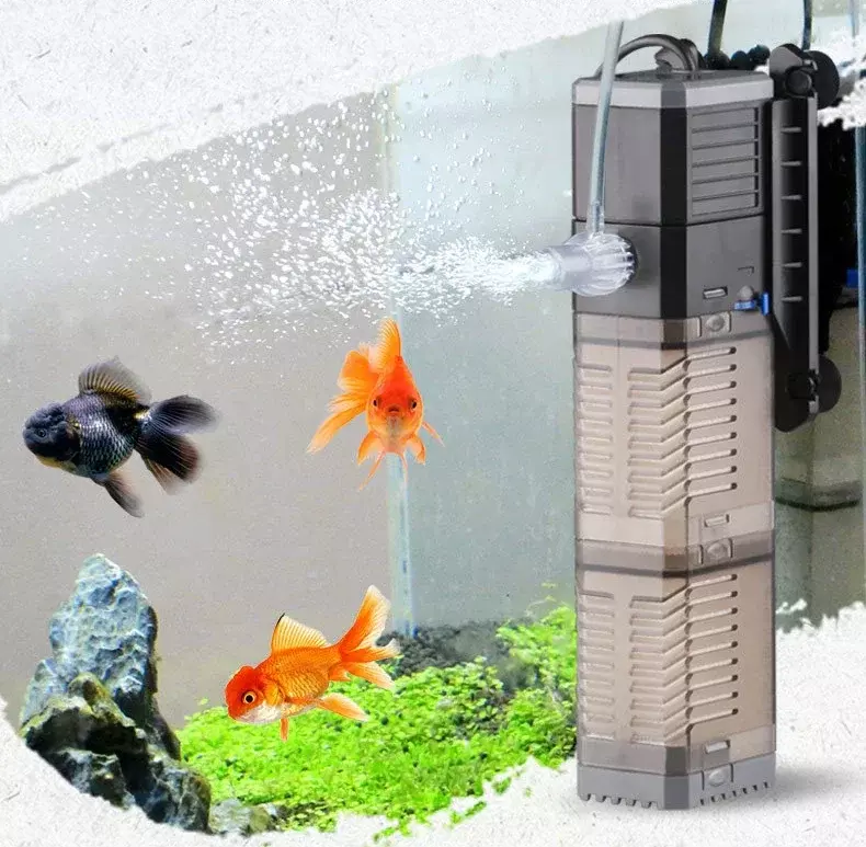 حوض السمك تصفية مضخة سوبر 4 في 1 خزان الأسماك الغاطسة الهواء الأكسجين مضخة داخلية CHJ502/CHJ602/CHJ902/CHJ1502 مضخة المياه القطن