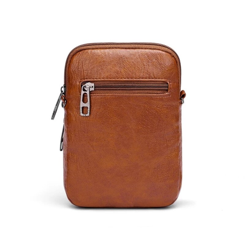 Женская сумка в стиле ретро, мягкий кожаный мессенджер на плечо, многофункциональная квадратная сумочка через плечо для сотового телефона, кошелек для покупок