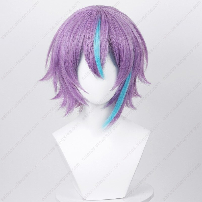 Anime Kamishiro Rui Cosplay Wig 30cm Unisex Mixed Color Wigs Heat Resistant Synthetic Hair