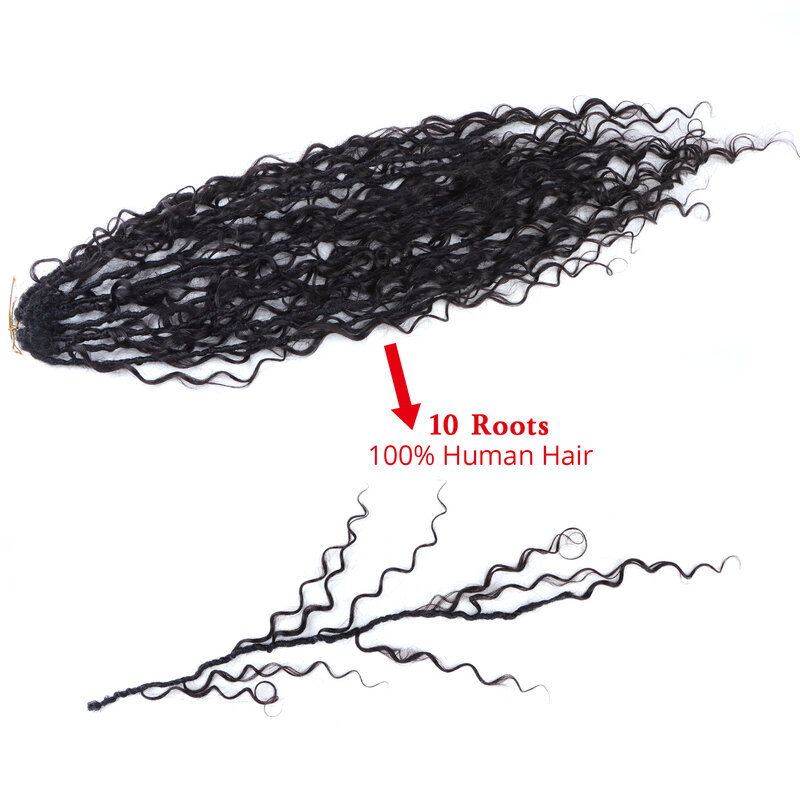 Ориентиfashion человеческие волосы с синтетическим дредлоком для женщин косички Богемские плетение 28 дюймов 80 шт.