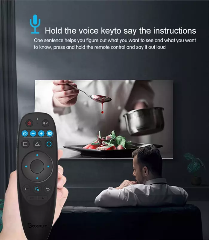 BOXPUT BPR2S Plus BT Air Mouse IR Learning IR Isolation 2.4G Wireless Voice Remote Control Gyroscope for Android TVBox TV Stick