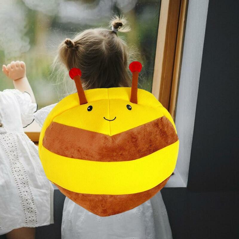 Wearable Bee Shell Pillows Dress up Sleeping Pillow Bee Clothes Stuffed Animal Costume Toy for Halloween Cosplay Bedroom Gift