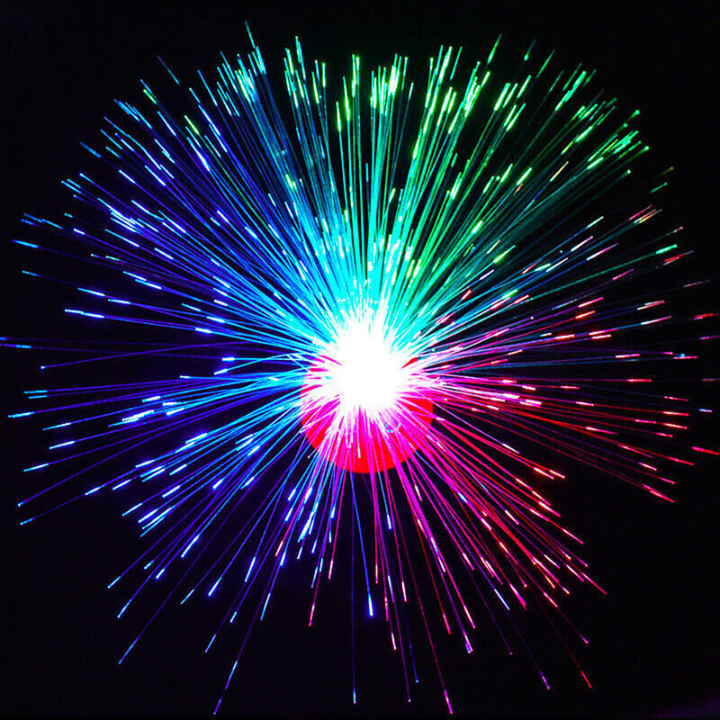 LED Fiber Optic Lamp Multicolor Starry Sky Night Light Fireworks Lights Holiday Wedding Centerpiece Atmosphere Lamp Home Decor