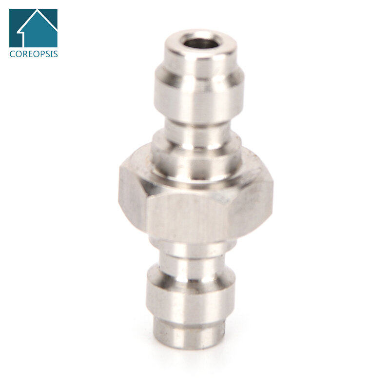 1pcs Stainless Steel Quick Connect Couplings Pneumatic Quick Coupling 8mm Fill Head Air Filling Socket Double End Plug