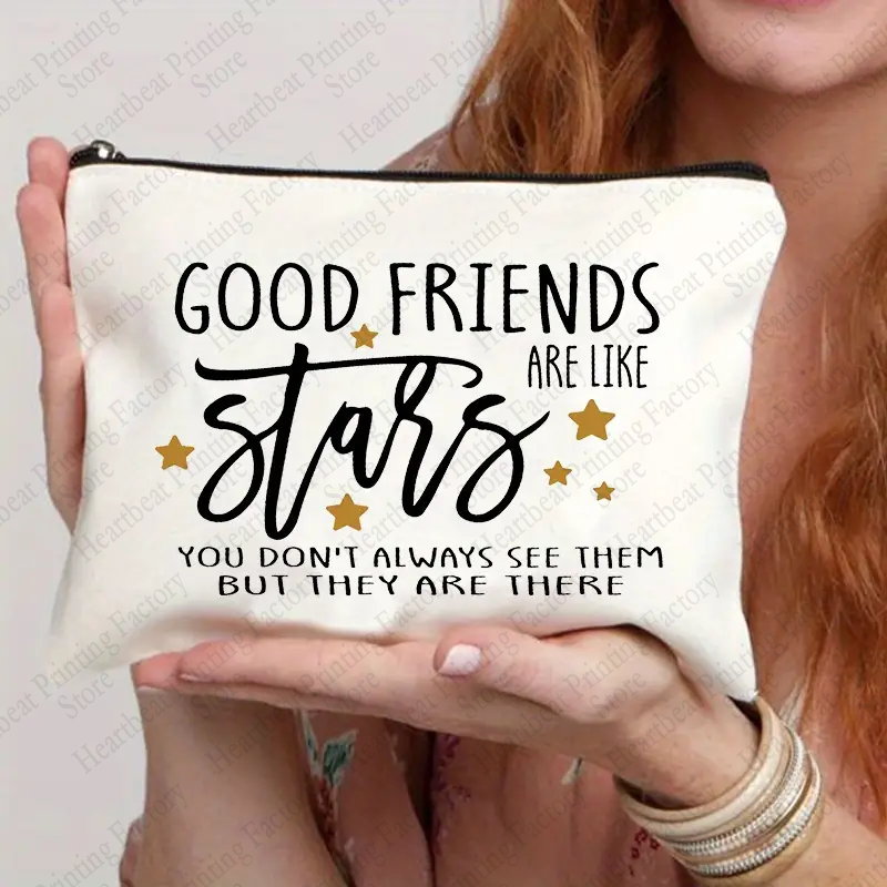 Funny Slogan Pouch Stylish Letter Print Zipper Pouch for Versatile Storage and Portable Snacks Makeup Bag Zipped Pencil Case
