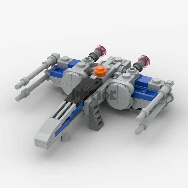 Moc-34122 T70 X-Wing fighter 87pcs electronic drawing mosaic building blocks