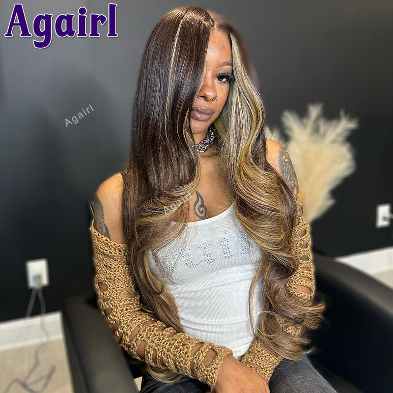 Highlight Blonde Lace Front Wig Human Hair 13X6 13X4 Body Wave Lace Frontal Wig 5x5 Closure Lace Wig 200 Density For Black Women