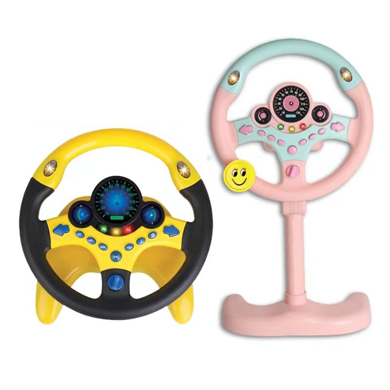 Simulasi Pengendali Berkendara dengan Kunci Mobil Mainan Bayi Portabel dengan Suara Anak Musik Pendidikan Kereta Dorong Mengemudi Mainan Vokal