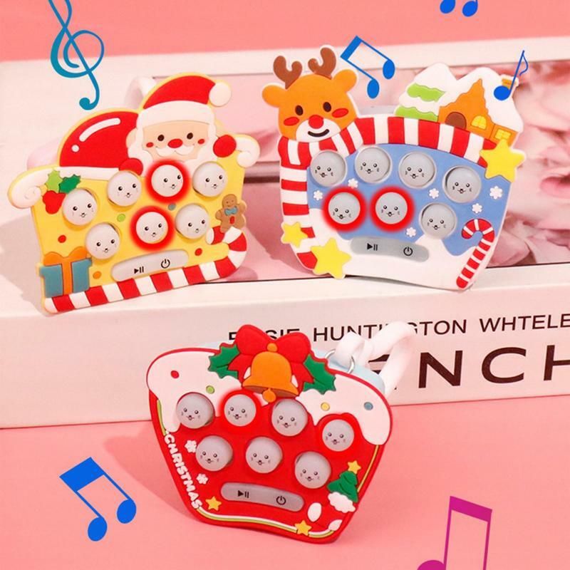 Szybka gra Pop 2023 bożonarodzeniowa przenośna konsola naciśnij zabawki typu Fidget lampa z efektem bąbelków prezent dla dzieci dorosłych urodziny Boże Narodzenie