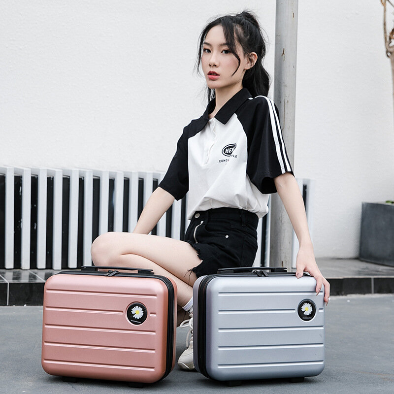 16-zoll Kosmetische Fall Koreanische Stil Kleine Koffer Tragbare Student Reise Lagerung Tasche Kleine Frische Waschen Tasche 15X25X34CM