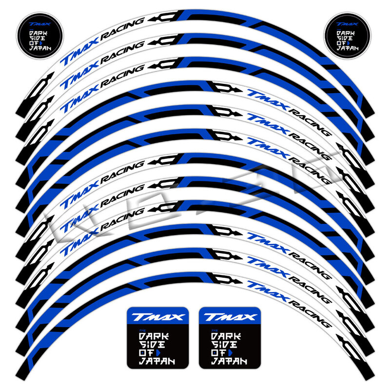 TMAX-pegatina reflectante para llanta de rueda de motocicleta, accesorio impermeable para YAMAHA Tmax 500 530 560 2023