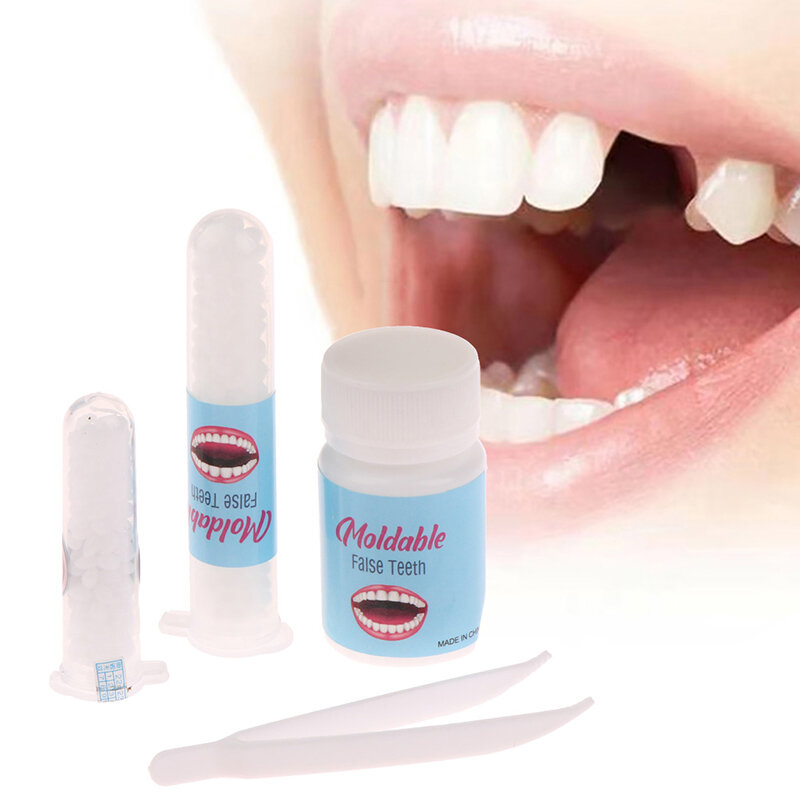 Alat kecantikan gigi palsu, 10g/15g/25g sementara gigi dan lubang gigi palsu lem padat gigi tiruan perekat pemutih gigi