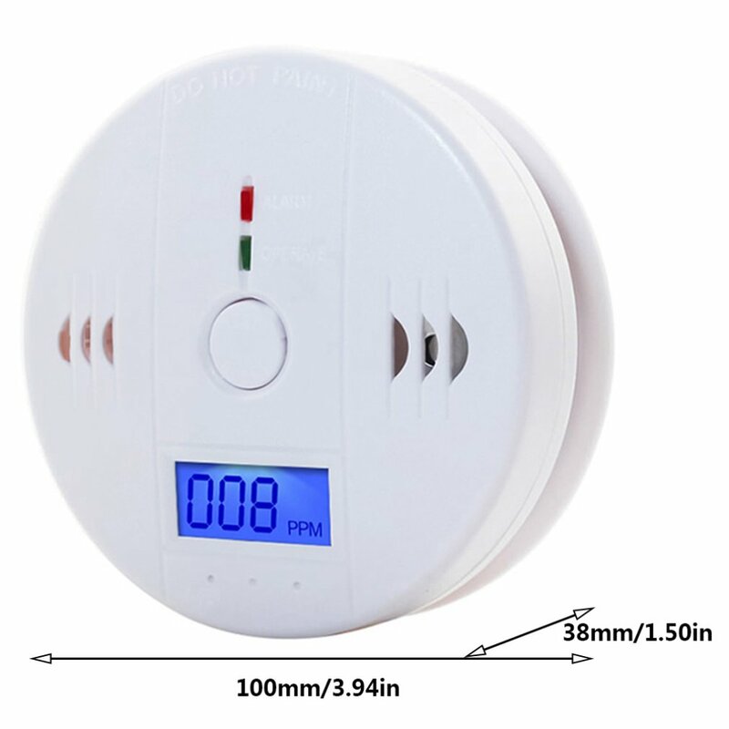 CO Monóxido de carbono Alarme Detector, Envenenamento Smoke Gás Sensor, Segurança Home Professional, Displayer LCD, Cozinha Alarme
