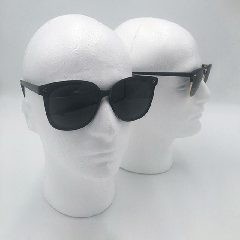 Male Mannequin Head Foam Mannequin Head Display Stand for Wigs Hats Sunglasses Male Model Head Holder for Hairpieces Headwear