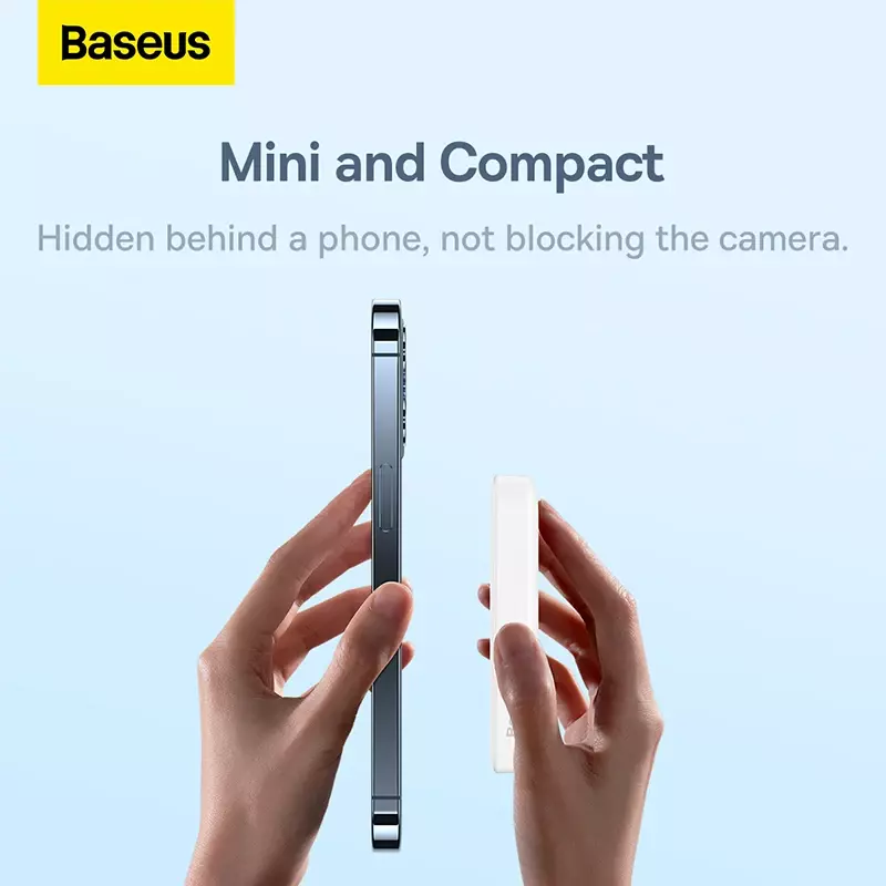 Baseus 마그네틱 보조베터리 무선 배터리, 맥세이프 보조베터리 휴대용 충전기, 아이폰 14, 13, 12, 20W, 10000mAh