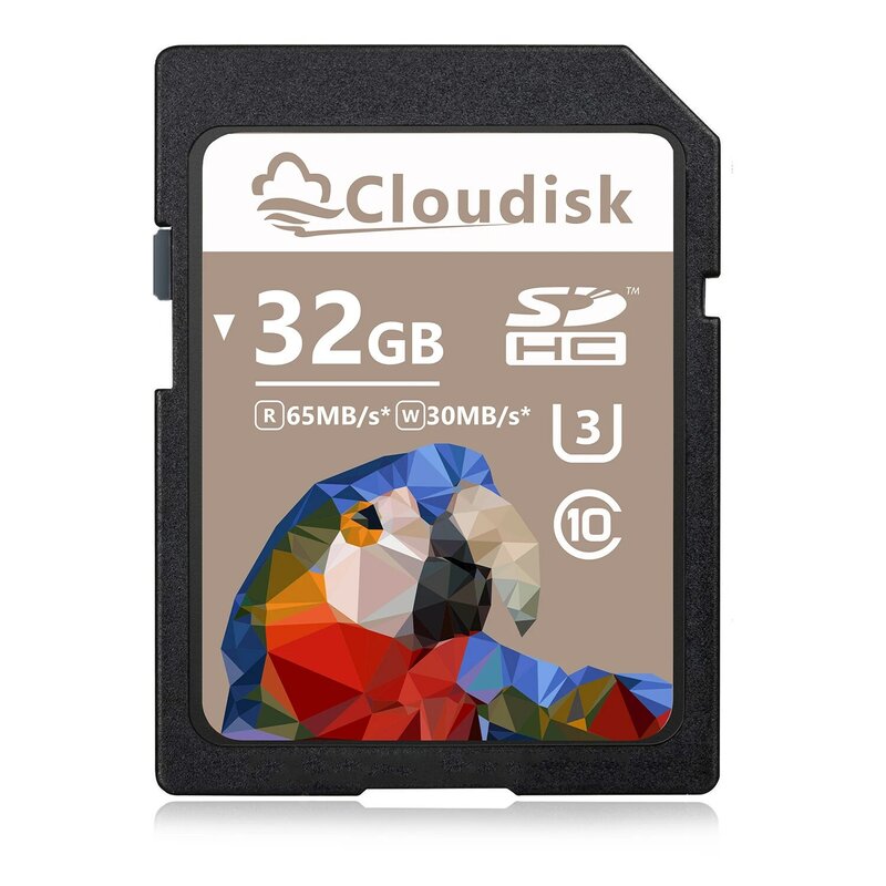 Clouddisk 카메라용 SD 카드 클래스 10, 8GB, 16GB, 32GB, 64GB, 128GB, U3 앵무새 모티브 클래스 6, 4GB 메모리 카드