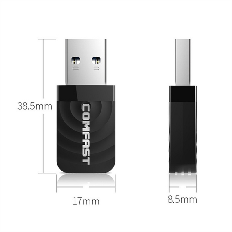 LccKaa 미니 USB 와이파이 어댑터, 1300Mbps 듀얼 밴드 와이파이 네트워크 카드, 5G 2.4GHz 무선 AC USB 어댑터, PC 데스크탑 노트북 Win10