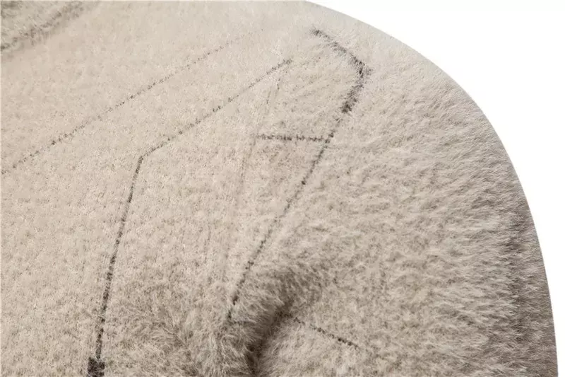 Мужской осенне-зимний вязаный свитер из искусственной норки