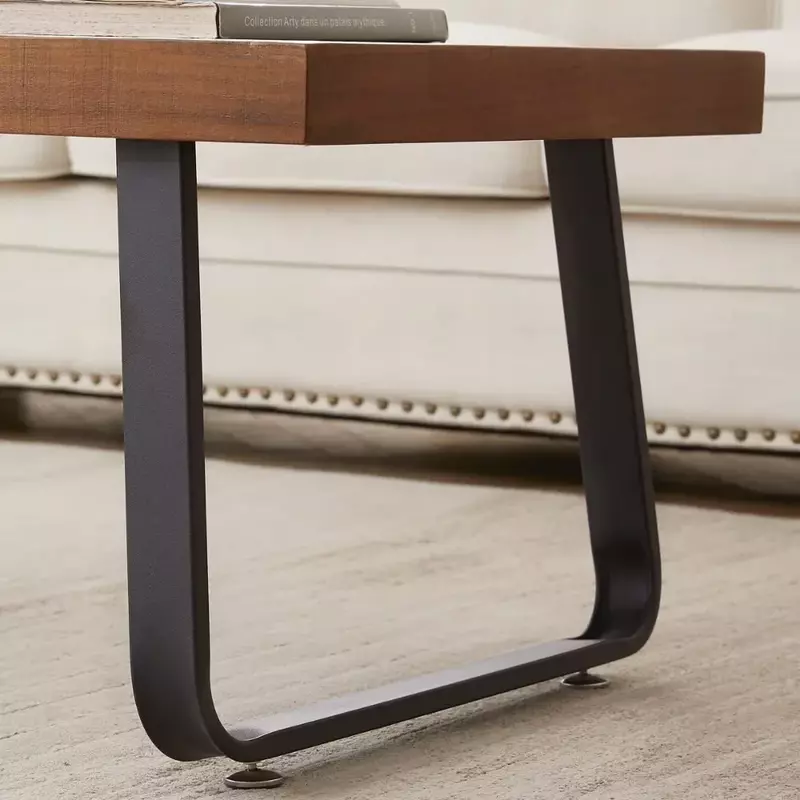 Rustykalny brązowy stoliki do kawy 47 w stoliku kawowym do salonu z drewna nowoczesny minimalistyczny metalowy prostokąt stół koktajlowy kawiarni