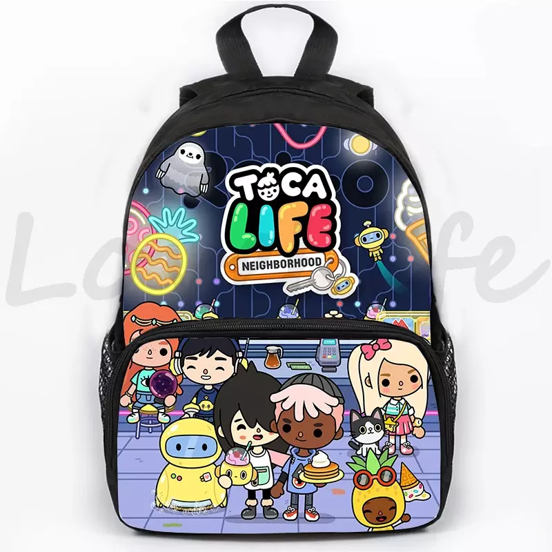 Toca Life World Backpack for Students Boys Girls Cartoon Waterproof School Bags Child Knapsack Boca Toca Bookbag 16 Inch Mochila