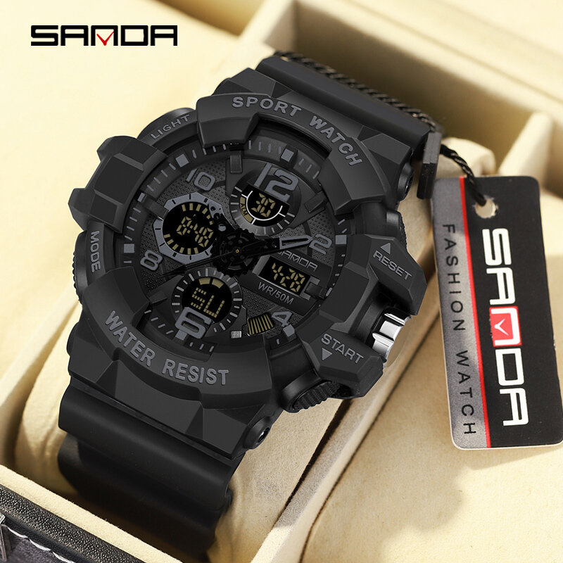 SANDA Brand G- Style orologio militare da uomo Digital Shock orologi sportivi per uomo orologio da polso elettronico impermeabile da uomo 2023 Relogios