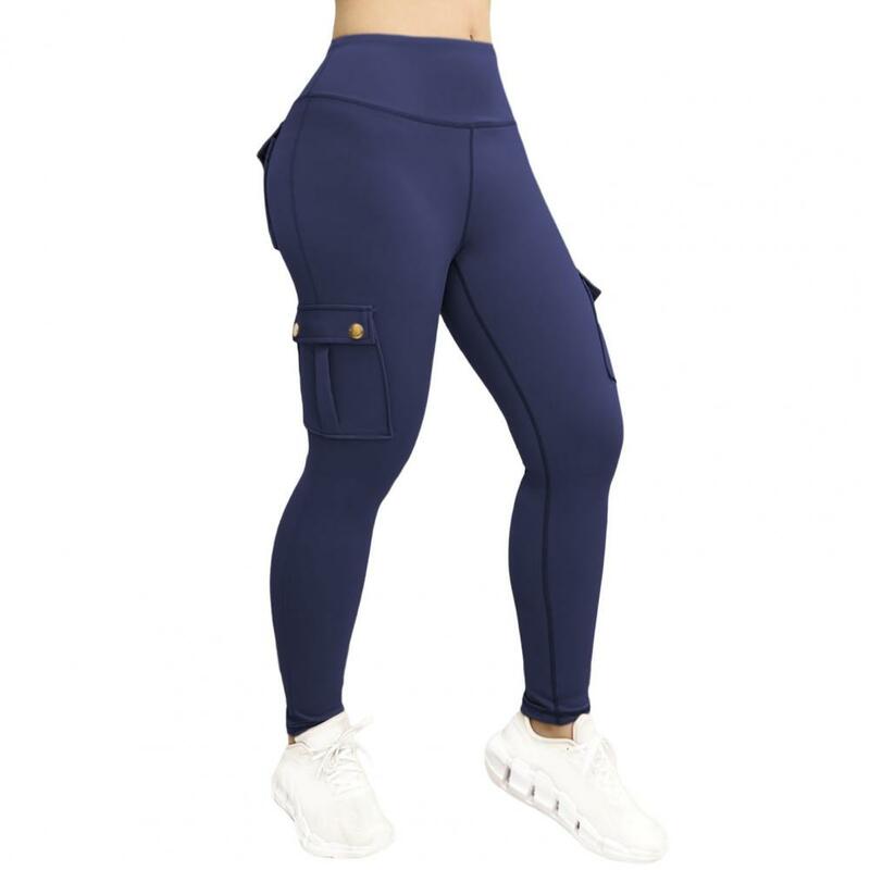 女性用ポケット付きハイウエストヨガパンツ、スリムフィットジョギングパンツ、通気性のある速乾性アスレチックレギンス