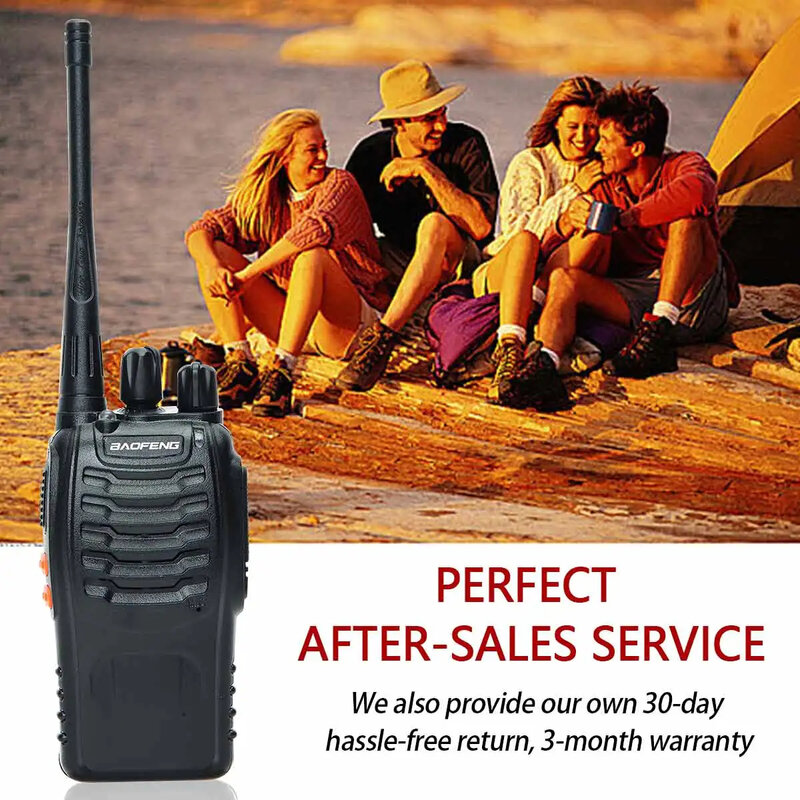 Baofeng-walkie-talkie BF 888S, 1/ 2 piezas, UHF 400, 470MHz, transmisor y receptor de radio bidireccional de largo alcance portátil