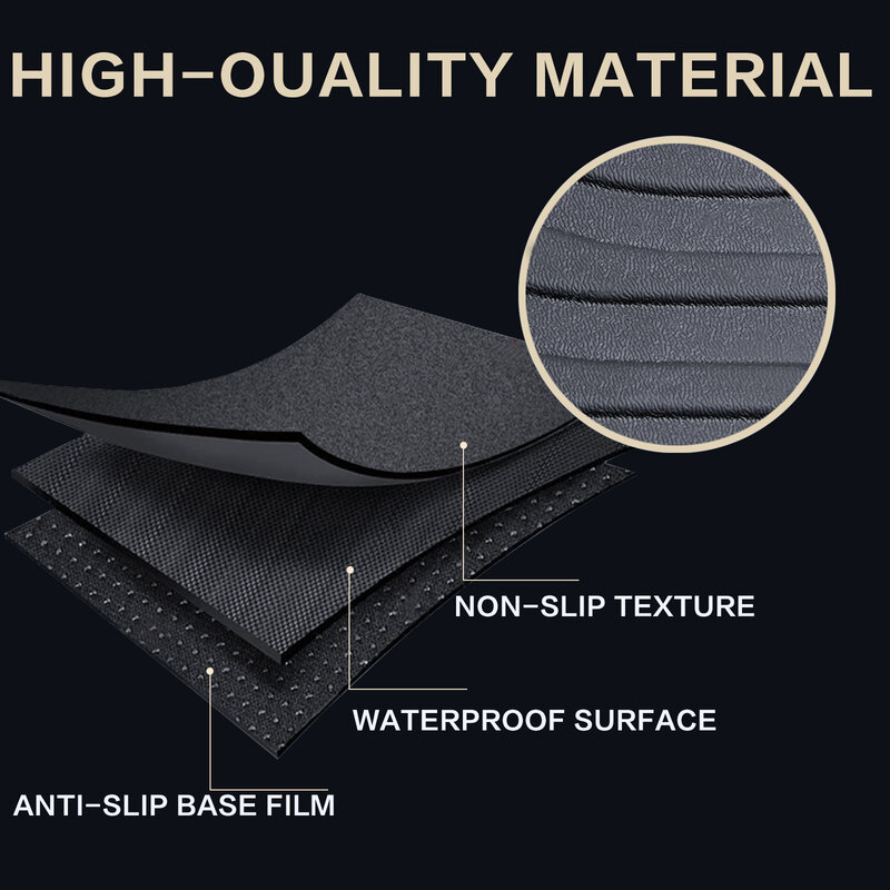 Tapis de sol en caoutchouc TPE, tapis de sol, compatible avec Hyundai 2019-2021, fils 4.3, étanche, inodore, antidérapant, 1er et 2e Nucleo, noir
