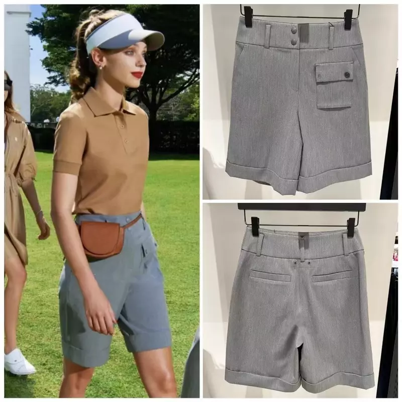 Celana pendek Golf wanita, bawahan olahraga serbaguna Non-Ball, tipis, tidak berubah wujud 2024