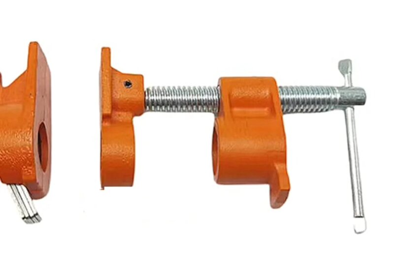 Wood Glue Clamp Tube 1/2 Inch Heavy Duty Pipe Gluing Steel Fixture Carpenter Woodworking Hand