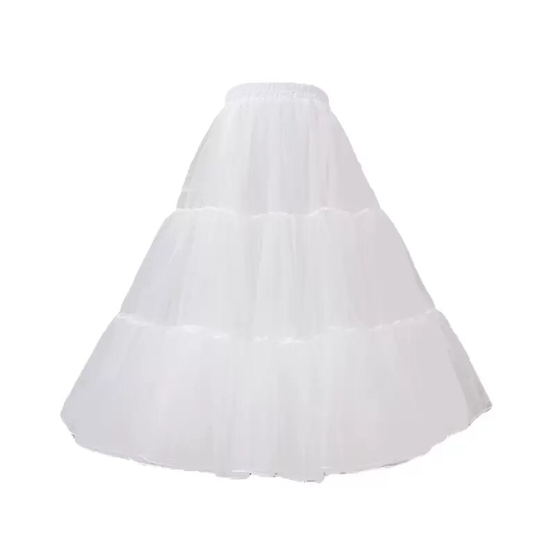 Falda de hilo de soporte Lolita, enagua de extensión, larga, diaria, de hilo suave, sin hueso, Poncho