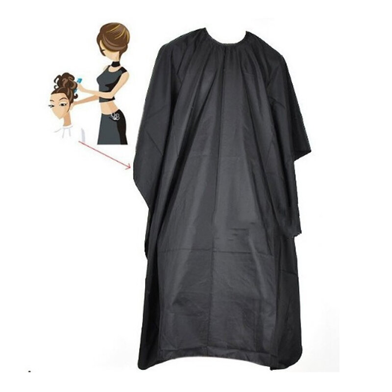 1Pcs Black Hairdressing Cape Professional Hair-Cut Salon Barber Cloth Wrap Protect Gown Apron Waterproof Cutting Gown Hair Cloth