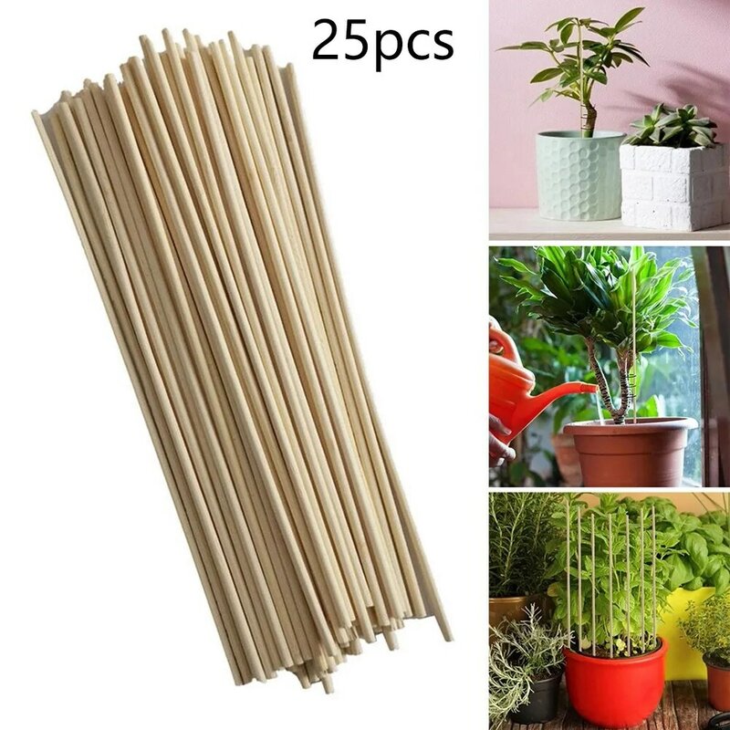 Elements Plant Support Sticks Bamboom Garden Kit Plants Stakes Support Tomatoes Tools 25pcs Accessory Brand New Parts