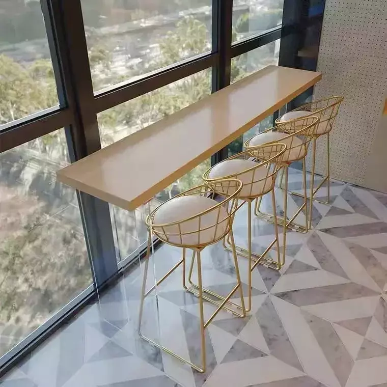 VIP 맞춤형 레저 하이 테이블 및 의자 조합 전용 바 서스펜션 테이블 바 발코니 의자 테이블