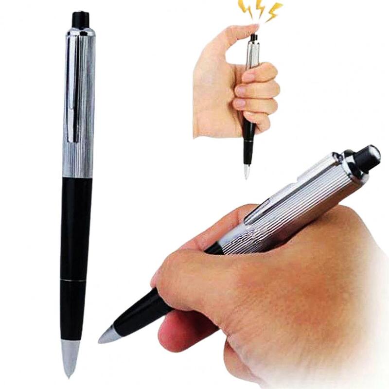1pcs Choque Elétrico Pen Toy Joke Funny Prank Truque Novidade Presente do Amigo para o Dia da Mentira Dia da Mentira Amigos Choque Pen