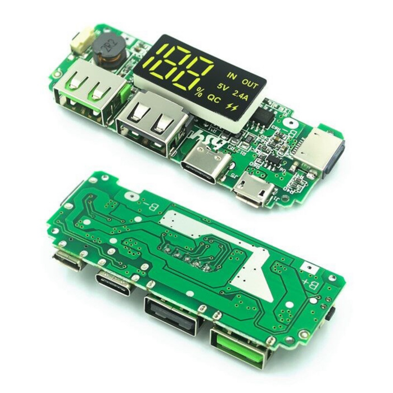 18650 batteria al litio Display digitale modulo di ricarica 5V 2A 1A porta di ricarica singola modulo Boost portatile multifunzione