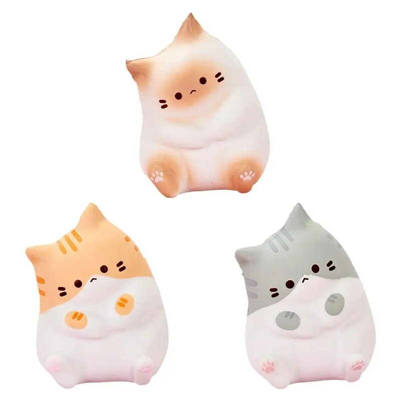 Cartoon Kawaii Cat Slow Rebound Decompression Toy Compression Stress Ball Adornment For Cute Room Gift Girls Fun Soft PU Toys