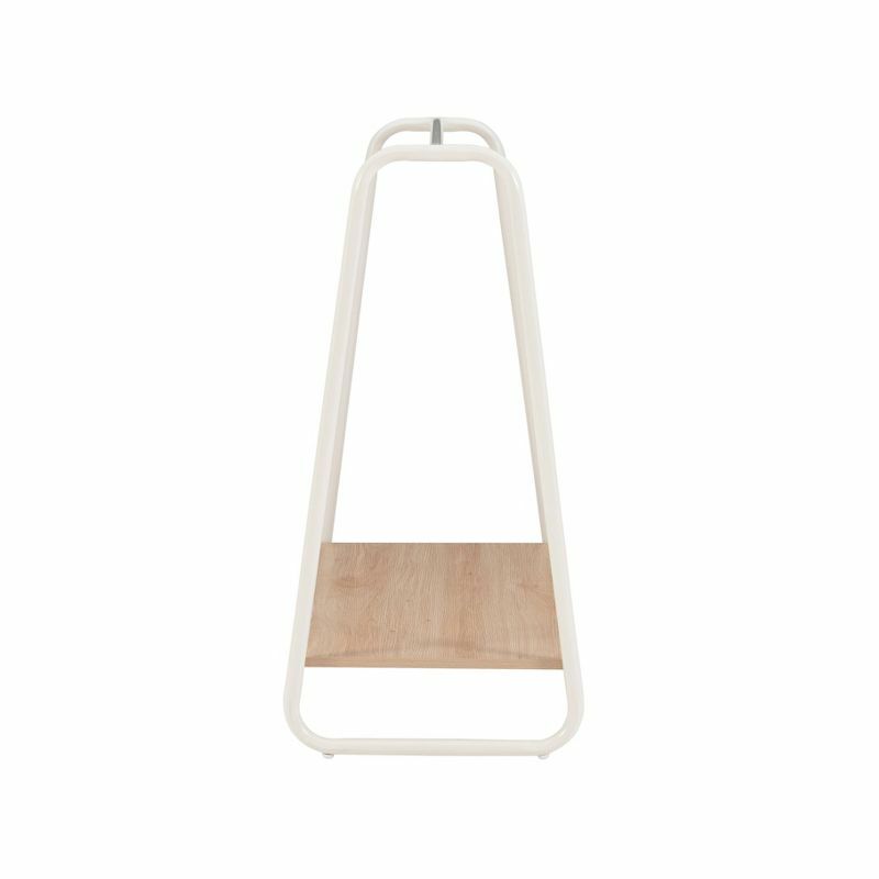 Compact White Coat Rack for Small Entryway Spaces