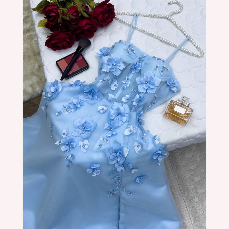 MOBUYE 2024 Arab Dubai A-Line Spaghetti Straps Prom Dress Short Sleeves Evening Fashion Elegant Party Dress For Women