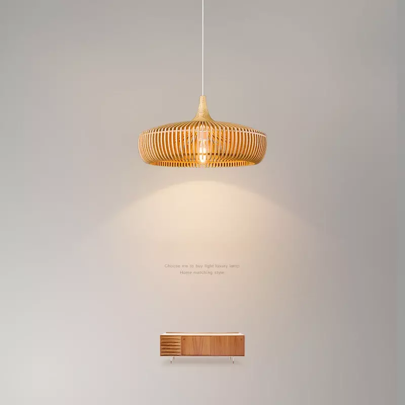 Art Wooden Designer Pendant Chandeliers Led Lamp for Bedroom Living Dining Table Home Indoor Decor Hanging Lighting Fixtures