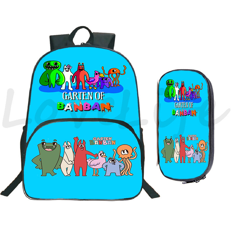 Game Garden Of Banban Backpack Pencil Case 2pcs Set Children Daily School Bag Boys Girls Bookbag Garten Of Banban Schoolbag Gift