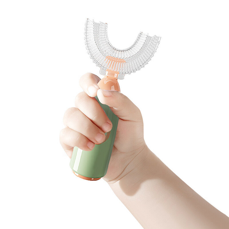 Spazzolino da denti per bambini a forma di U spazzolino da denti per bambini a 360 ° cura dei denti per la pulizia dei denti spazzolino da denti per bambini spazzola per bambini cura dentale