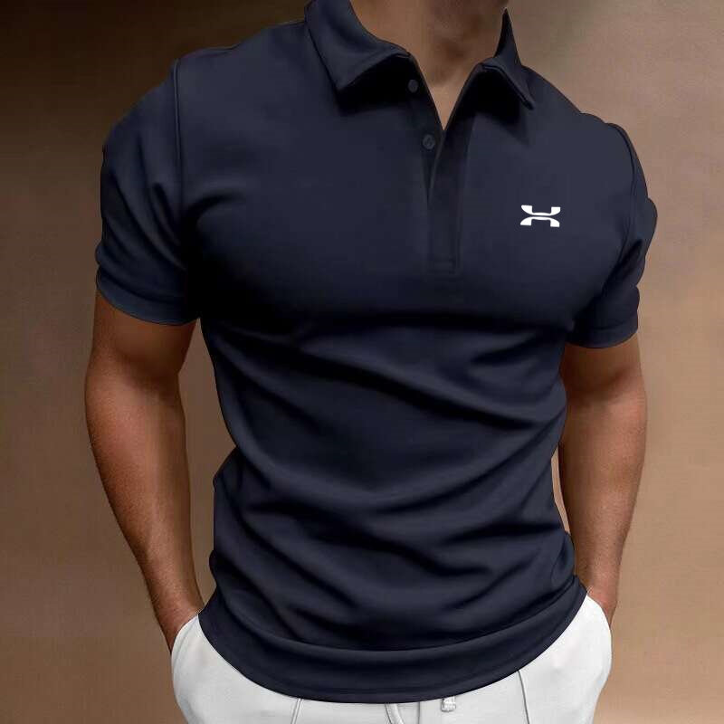 Camisa polo clássica masculina de manga curta, gola de botão, super grande, top de verão, casual, S-4XL, novo
