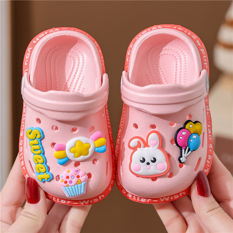 Children's Sandals and Slippers Cartoon Soft Sole Anti Slip Children's Shoes Girls' Indoor Home Shoes Boys' Sandals  Kids Shoes