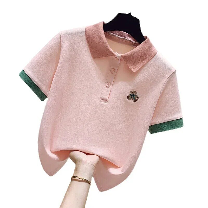 Ropa de golf para mujer, manga corta, ajustada y transpirable, Verano