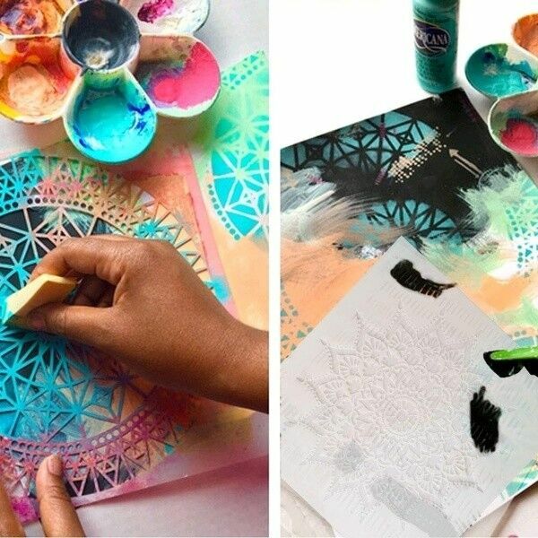 A4 29*21cm Mandala blume DIY Schablonen Wand Malerei Sammelalbum Färbung Präge Album Dekorative Papier Karte Vorlage, wand
