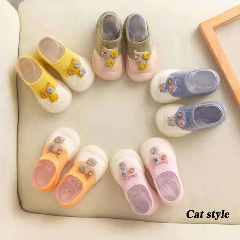 Meias do bebê sapatos infantis cor combinando bonito crianças meninos sapatos boneca sola macia criança piso sneaker bebe meninas primeiros caminhantes
